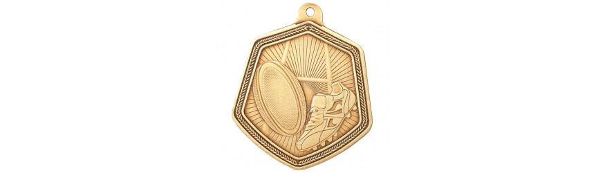 FALCON RUGBY MEDAL 65MM - SILVER